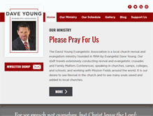 Tablet Screenshot of evangelistdaveyoung.com